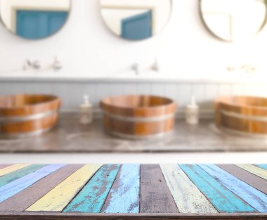 Masa üstü ve arka plan bulanıklık banyo