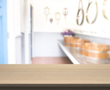 Masa üstü ve arka plan bulanıklık banyo