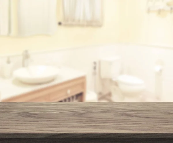 Mesa de baño y desenfoque de fondo — Foto de Stock