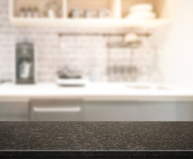 Masa üstü ve arka plan bulanıklık mutfak Oda