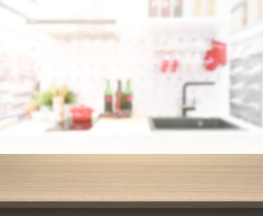Masa üstü ve arka plan bulanıklık mutfak Oda
