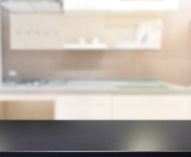 Masa üstü ve arka plan bulanıklık mutfak Oda