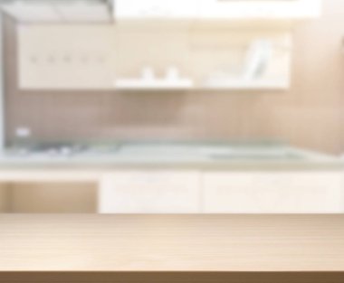Masa üstü ve arka plan bulanıklık mutfak Oda