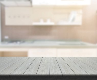 Masa üstü ve arka plan bulanıklık mutfak Oda