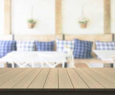 Top masa ve yemek odası arka plan bulanıklık