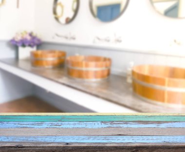 Masa üstü ve arka plan bulanıklık banyo