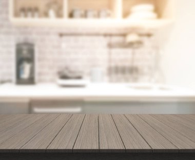 Masa üstü ve arka plan bulanıklık mutfak Oda