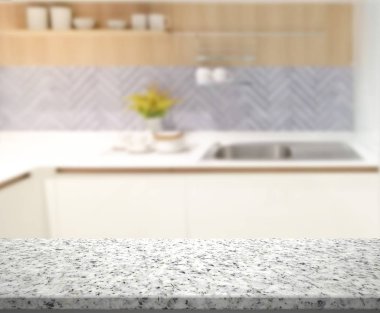 Masa üstü ve arka plan bulanıklık mutfak Oda