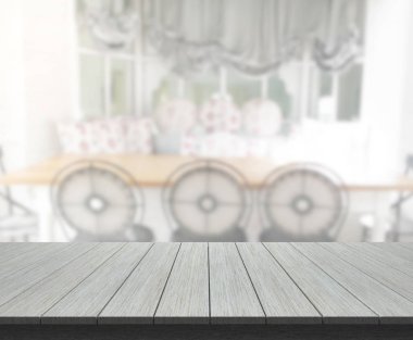 Top masa ve yemek odası arka plan bulanıklık