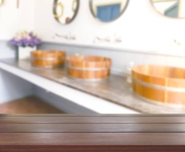 Masa üstü ve arka plan bulanıklık banyo