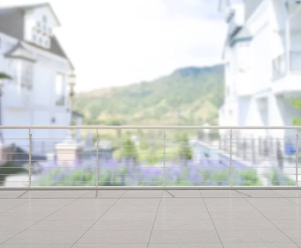 Balcone e terrazza di sfocatura sfondo esterno — Foto Stock