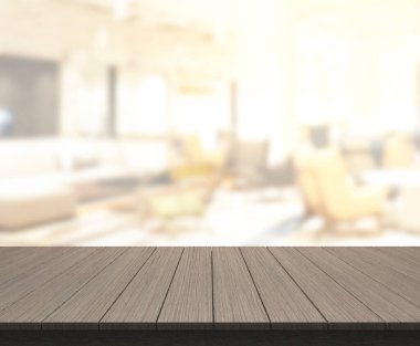 Arka planın Masa Üstü ve Bulanık Oturma Odası