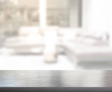 Arka planın Masa Üstü ve Bulanık Oturma Odası