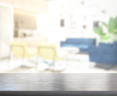 Arka planın Masa Üstü ve Bulanık Oturma Odası