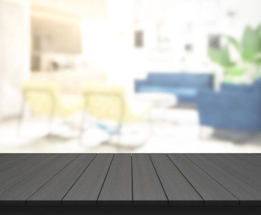 Arka planın Masa Üstü ve Bulanık Oturma Odası