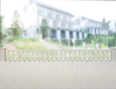 Balkon ve Teras bulanıklık dış arka plan