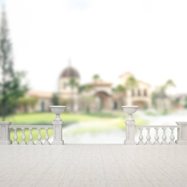 Balkon ve Teras bulanıklık dış arka plan