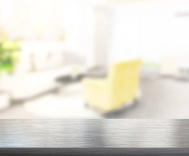 Arka planın Masa Üstü ve Bulanık Oturma Odası