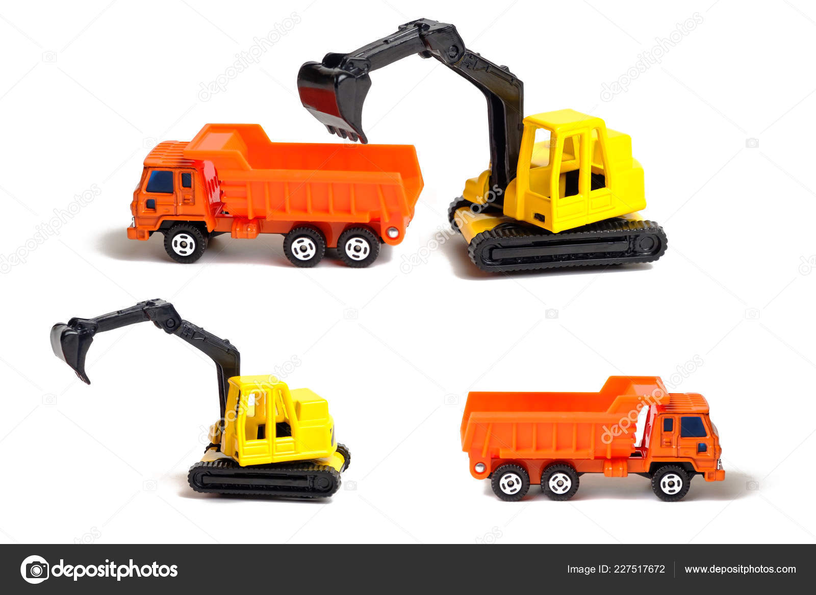 orange excavator toy