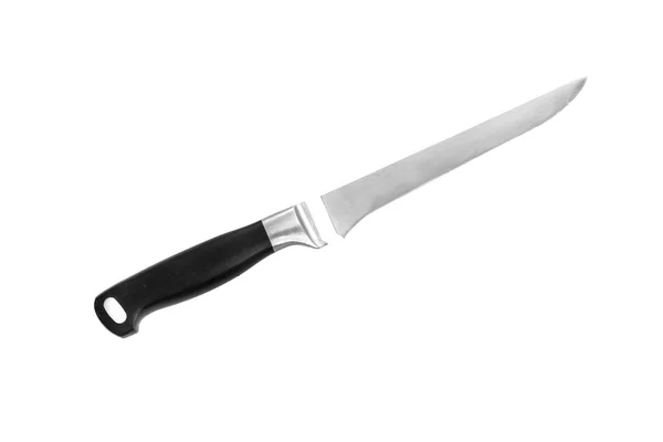 Coltello da cucina rotto tagliato isolato su sfondo bianco . — Foto Stock