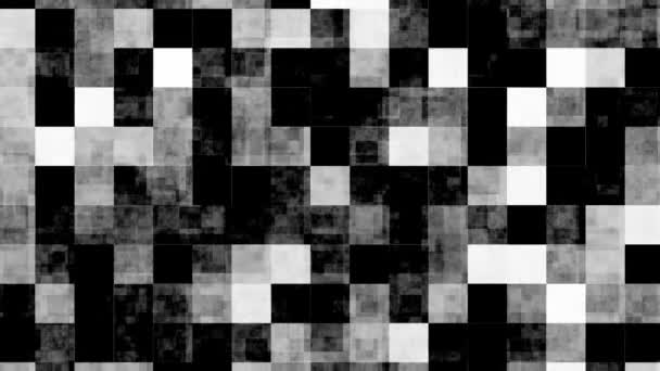 Black White Squares Pattern Animation — Stock Video