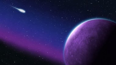 Mor Gezegen'de Mavi ve Kırmızı Mor Gezegen Asteroitler Meteorlar etkisi