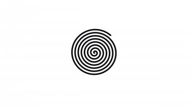 Siyah ve beyaz spiral hipnoz spiral animasyon, hipnoz spiral video, hipnoz spiral 4k