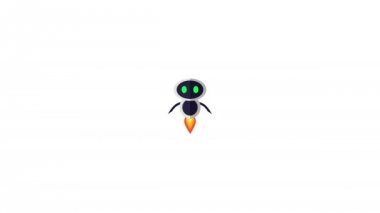 Animasyon Karikatür Roket Robot cyborg video