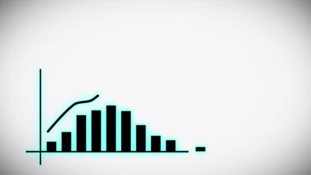 Wykres Wzrostu Wykresu Infografiki Zysk Statystyki Animacja Wykres Wzrostu Wykresu — Wideo stockowe