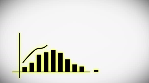 Gráfico Gráfico Crecimiento Infografías Estadísticas Ganancias Animación Gráfico Gráfico Crecimiento — Vídeos de Stock
