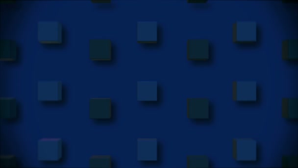 Background Cube Blue Square Loop Geometric Abstract — Stock Video