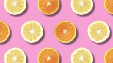 zine kolajı turuncu limon gölgesi minimum animasyon 4k