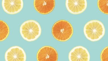 Çin kolajı narenciyesi. Minimum limon portakalı pastel 4k arkaplan.