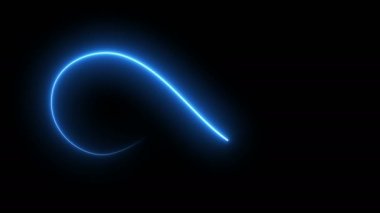 Dijital Sonsuz sembol döngüsü neon sonsuzluk animasyonu