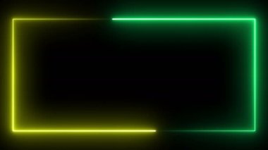 Floresan çerçeve neon ekran yönlendirmeli döngü