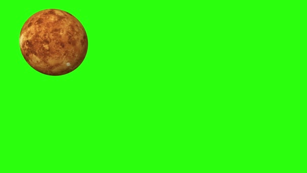 绿色屏幕维纳斯行星动画 — 图库视频影像