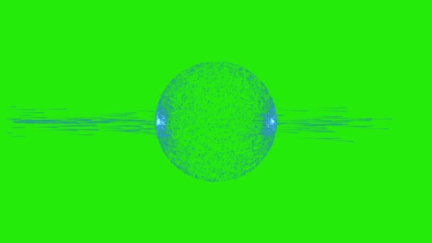 原子粒子能量粒子球粒子原子未来主义能量未来主义球未来主义原子动能动画球动画球原子球能量球球体绿色屏幕 — 图库视频影像
