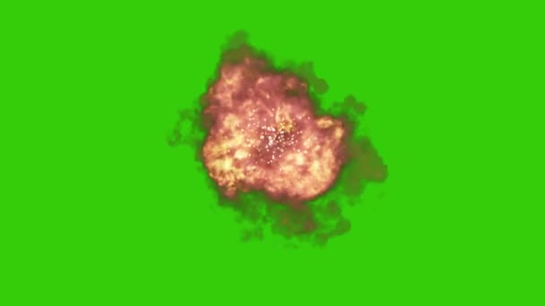 Explosion Bombe Feuer Bombe Green Screen Bombe Explosion Effekt Feuer — Stockvideo