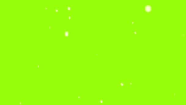 Neve Sfondo Verde Schermo Sfondo Fiocco Neve Sfondo Neve Caduta — Video Stock