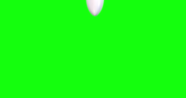 航空機飛行アニメーション3Dクロマキーの上からの緑の画面の空中ビュー — ストック動画