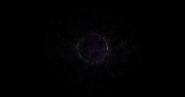 Abstrait Énergie Boule Lumière Particules Poussière Sphère Puissance Flottant Espace — Video