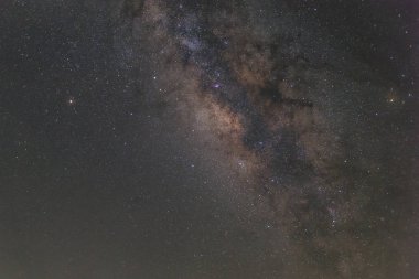 Samanyolu yıldız ve Uzay tozu evrendeki, uzun pozlama fotoğraf