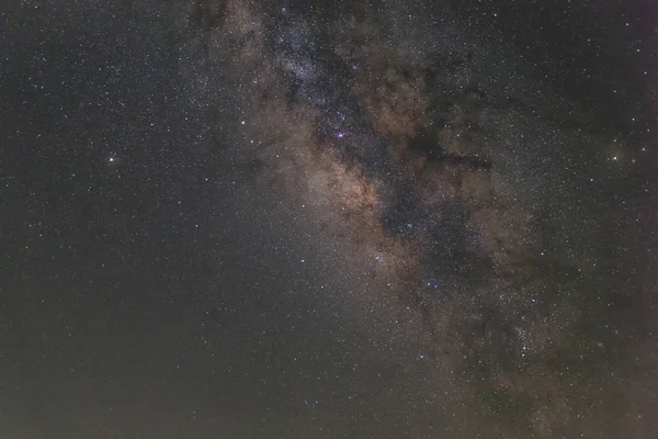 Samanyolu yıldız ve Uzay tozu evrendeki, uzun pozlama fotoğraf