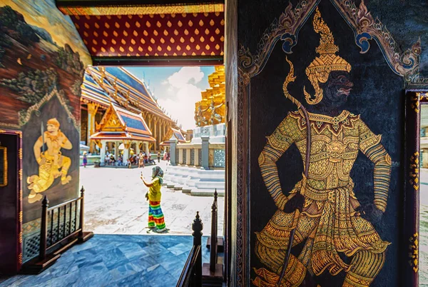Wat Phra Kaew Ναός Του Σμαραγδένιου Βούδα Wat Phra Rattana — Φωτογραφία Αρχείου