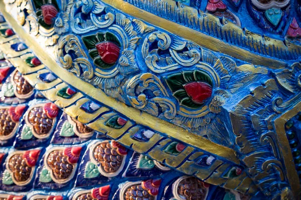 Patronen Van Keramiek Tempel Achtergronden Wat Ban Den Chiang Mai — Stockfoto