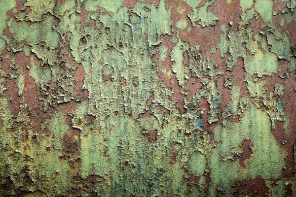 Placa metálica oxidada para fondo, textura de superficie oxidada, pared vieja de corrosión metálica —  Fotos de Stock