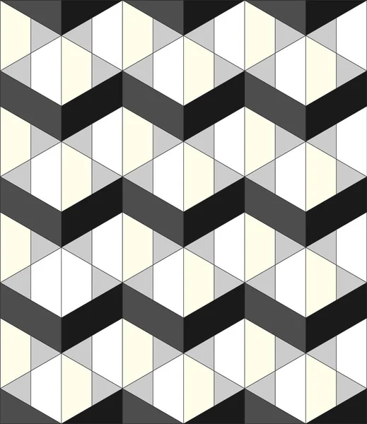 Ana Hatlarıyla Soyut Siyah Beyaz Gri Geometrik Arkaplan Kusursuz Geometrik — Stok Vektör