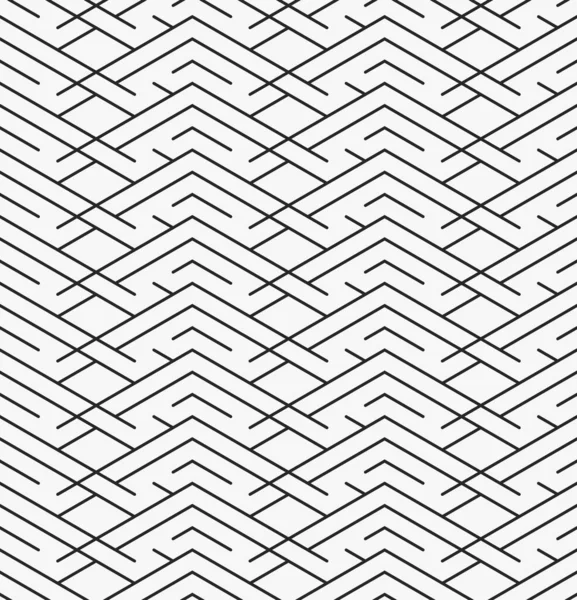 Безшовний Лінійний Візерунок Темно Сірою Лінією Білим Тлом Абстрактний Дизайн — стоковий вектор