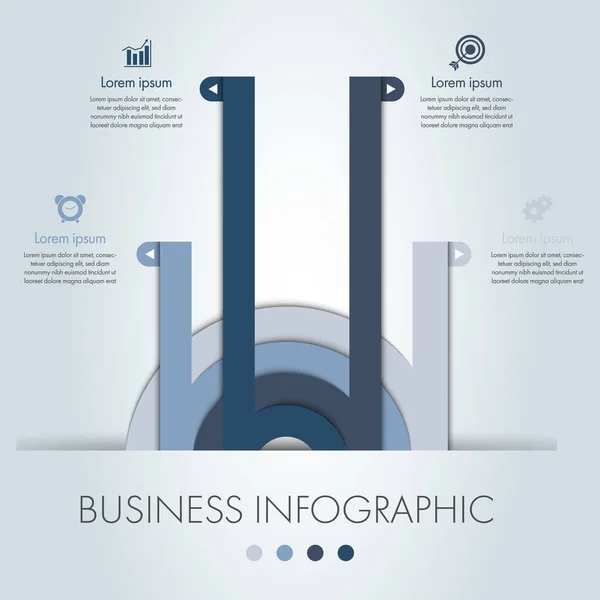 Moderne Geschäftsinformationsgrafik Vorlage Mit Icon Für Präsentation Bericht Workflo Erfolg — Stockvektor