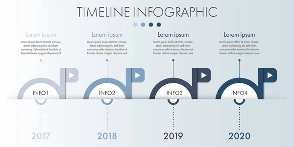 Modelo Infográfico Linha Tempo Moderno Para Apresentação —  Vetores de Stock